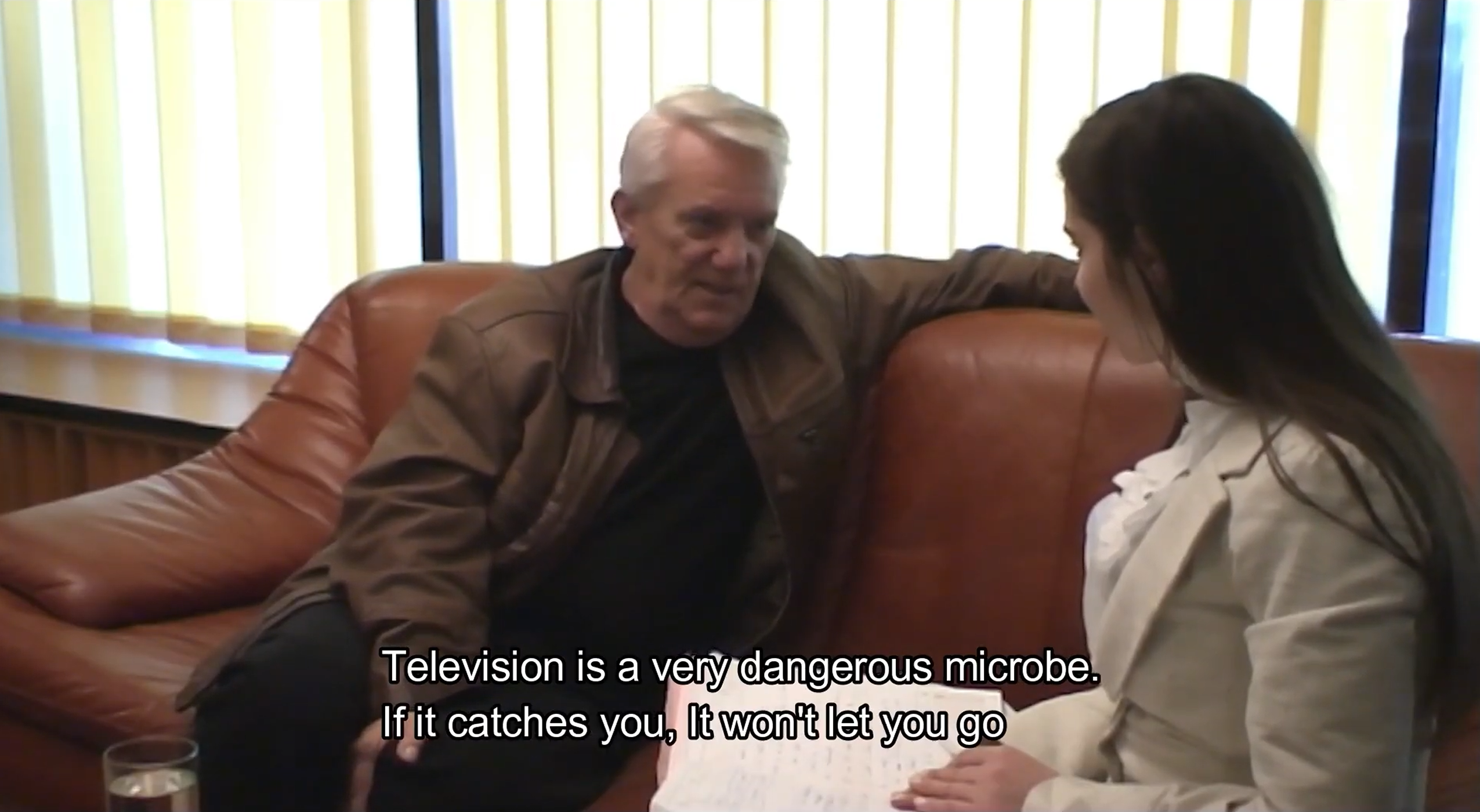 Interview footage included in The Broadcaster